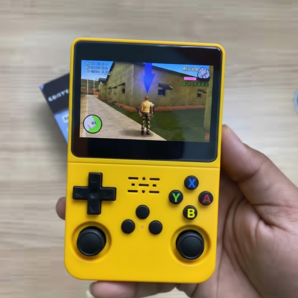 SOLD! TIK TOK "Brand New" Yellow Handheld Gaming Console R36s